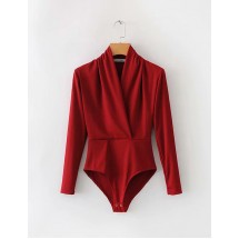 Trendy Red Pure Color Design Slim Jumpsuit
